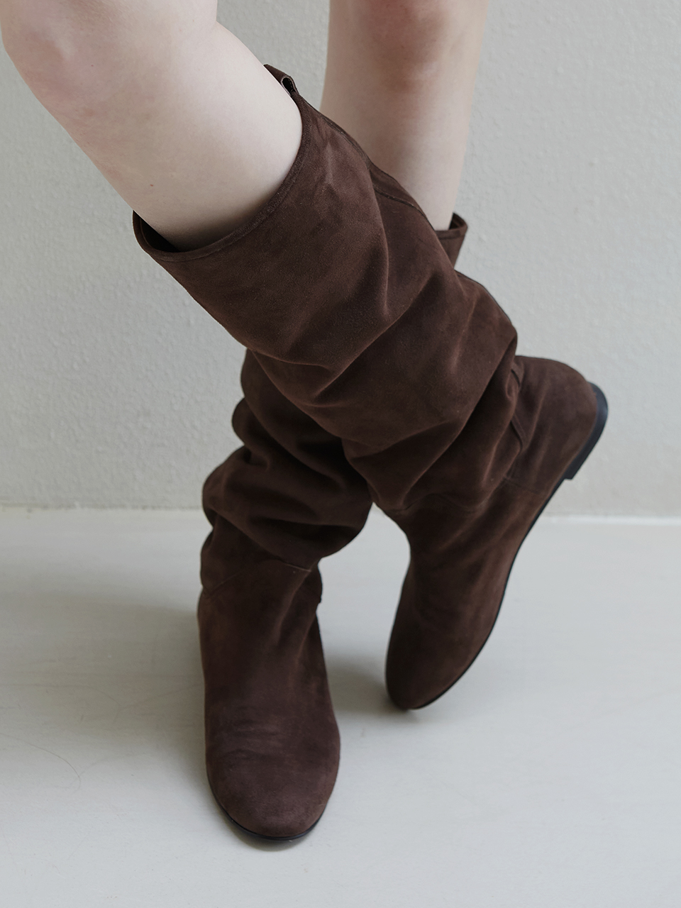[3day delivery] Mrc109 Boston Long Boots (Dark Brown Suede)